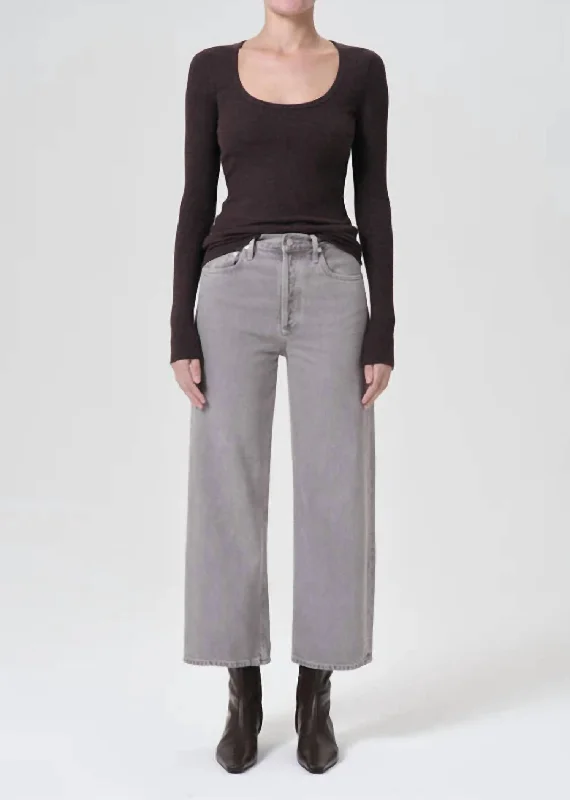 Women's Jodhpurs with Asymmetrical HemRen High Rise Jean In Owl