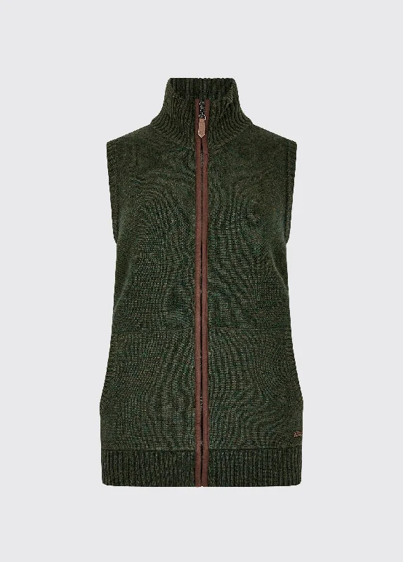 Women's Hungarian Wool SweatersSheedy Knit Bodywarmer - Olive