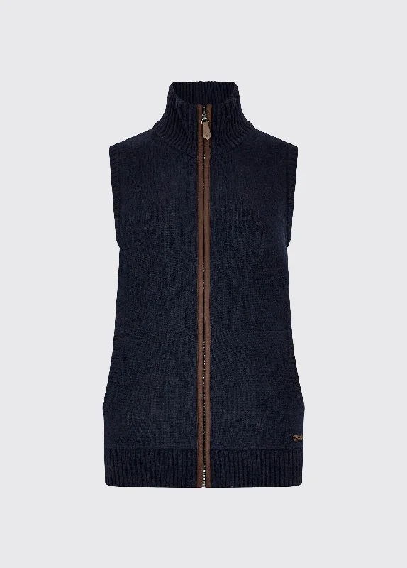 Women's Latvian Wool SweatersSheedy Knit Bodywarmer - Navy