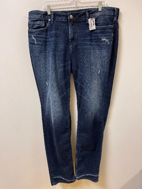 Women's Jodhpurs with Straight LegJeans Flared By Silver In Blue Denim, Size: 16