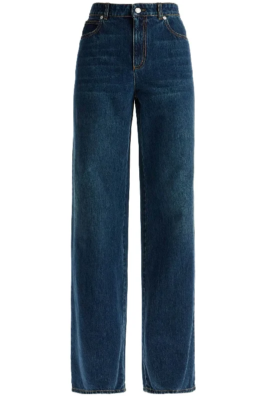 Women's Jodhpurs with Mandarin CollarAlexander Mcqueen Women's Wide Leg Jeans