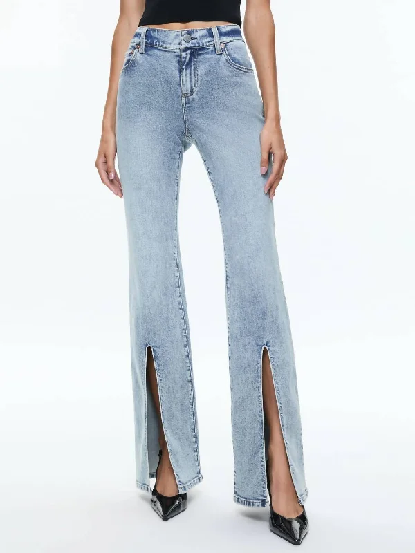 Women's Jodhpurs with U-Shaped NeckWinslow Slim Slit Jeans In Harlow Vintage Blue