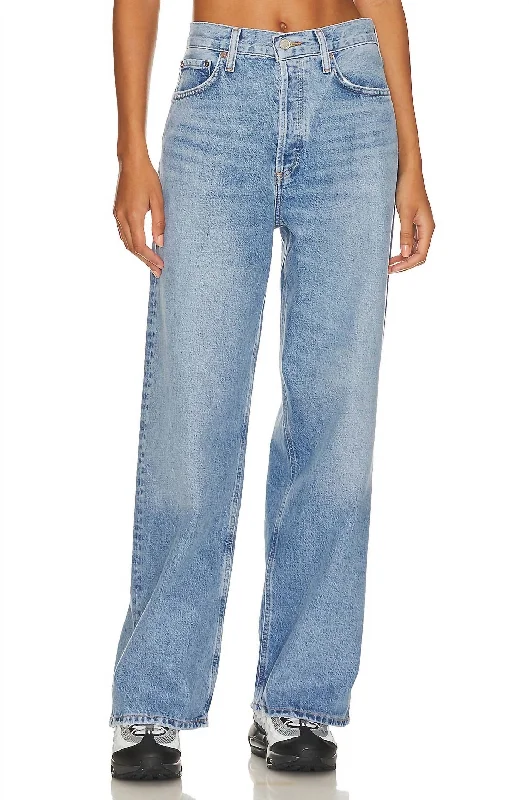 Women's Jodhpurs with Collarless DesignLow Slung Baggy Jean In Libertine