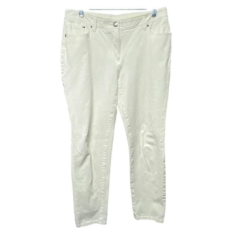 Women's Jodhpurs with Keyhole CollarJeans Skinny By Chicos In White, Size: M