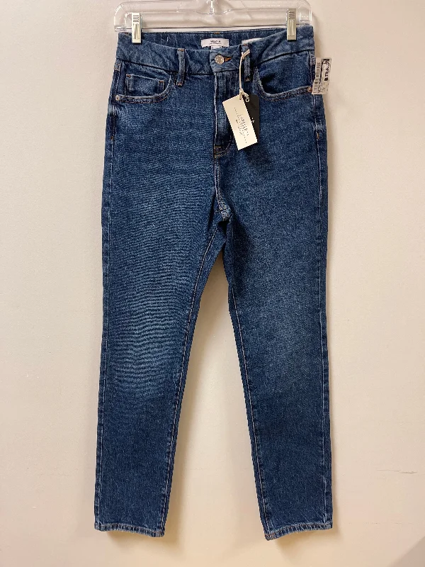 Women's Jodhpurs with Shawl CollarJeans Straight By Forever 21 In Blue Denim, Size: 2