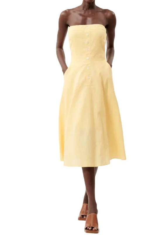 Women's Shirt Collar DressesAmenie Dress In Jaune