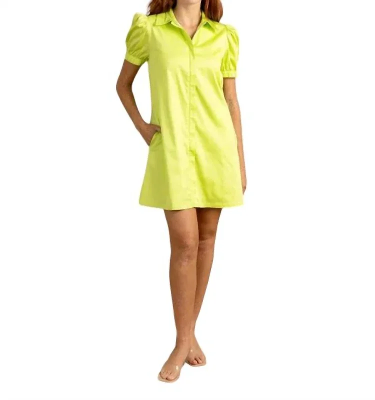 Women's Shirt Collar DressesAnderson Dress In Algae