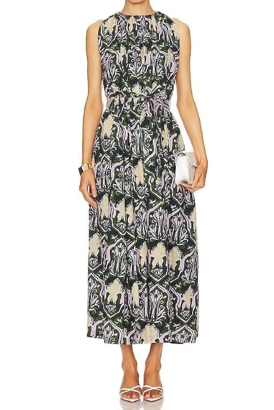 Women's Keyhole-Back DressesBecca Ankle Dress In Casablanca Print