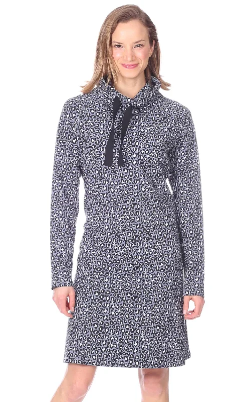 Women's Flared DressesEmmerson Dress in Grey Leopard