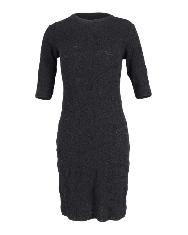 Women's One-Shoulder DressesMissoni Lace Sheath Dress in Black Cotton Wool