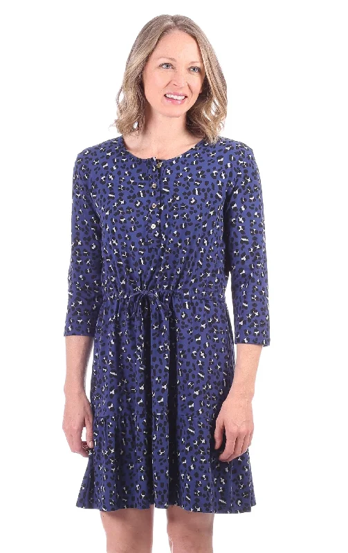 Women's Shift DressesStevie Dress in Blue Leopard