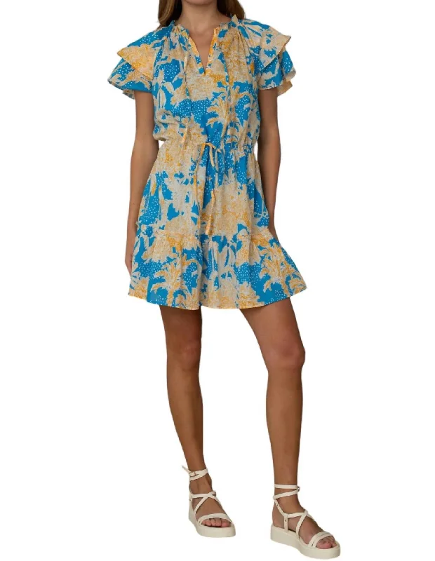 Women's Mandarin-Neck DressesTinsley Dress In Tropical Toile