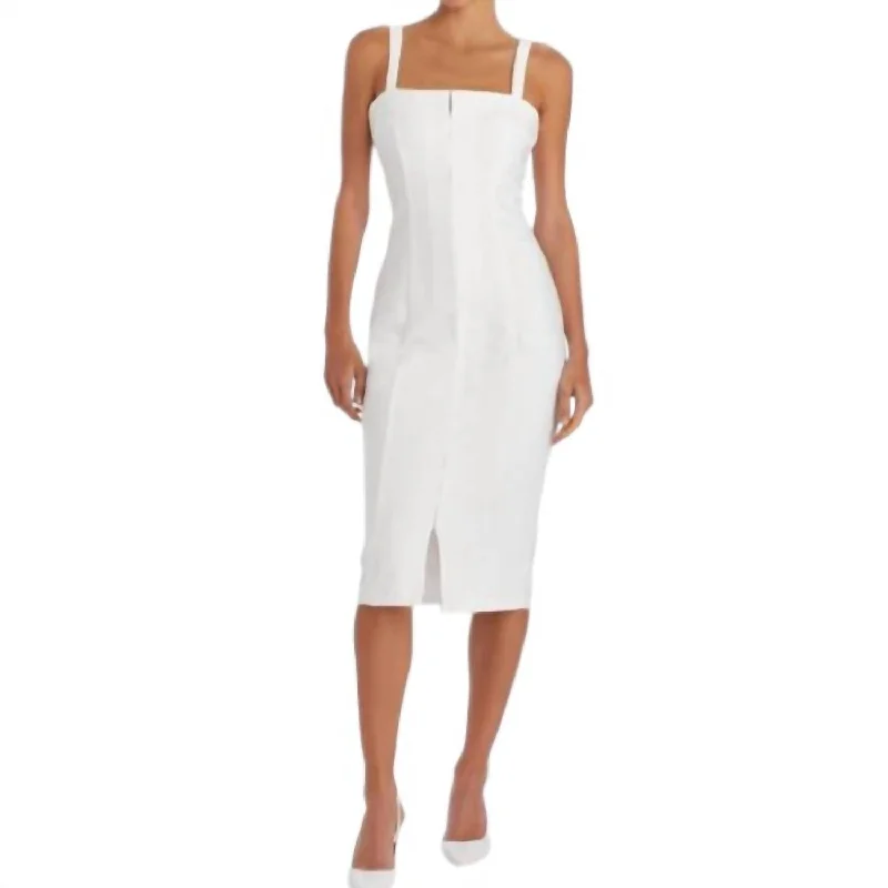 Women's Low Collar DressesTisha Dress In Wht