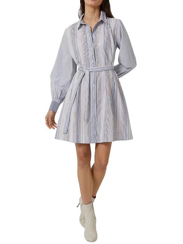 Women's Flared DressesWomens Cotton Above Knee Shirtdress