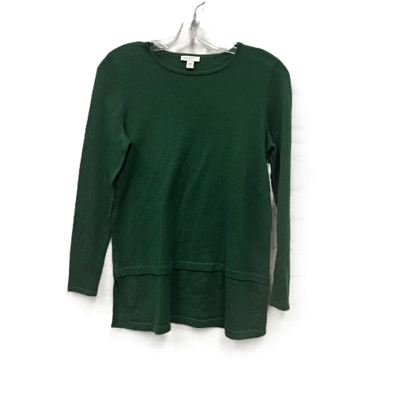 Women's Blouse with Shirt CollarTop Long Sleeve By J. Jill In Green, Size: Xs