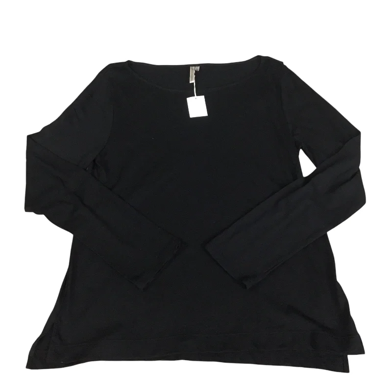 Women's Blouse with V-Shaped CollarTop Long Sleeve Basic By Banana Republic In Black, Size: M