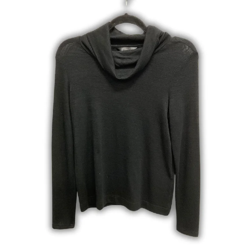 Women's Blouse with Boat CollarTop Long Sleeve Basic By Banana Republic In Black, Size: Xs