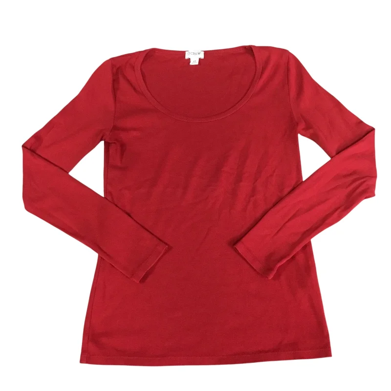 Women's Blouse with Shawl CollarTop Long Sleeve Basic By J. Crew In Red, Size: Xs