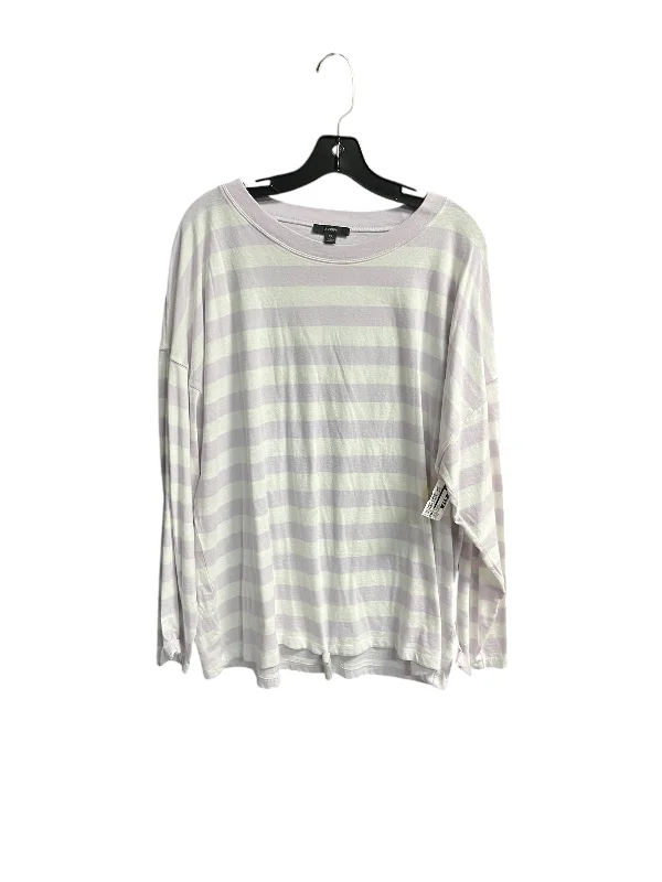 Women's Blouse with SleevelessTop Long Sleeve Basic By J. Crew In Striped Pattern, Size: Xl