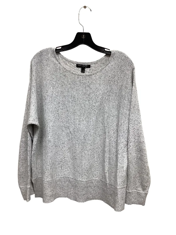 Women's Blouse for OfficeTop Long Sleeve By Banana Republic In Grey, Size: L